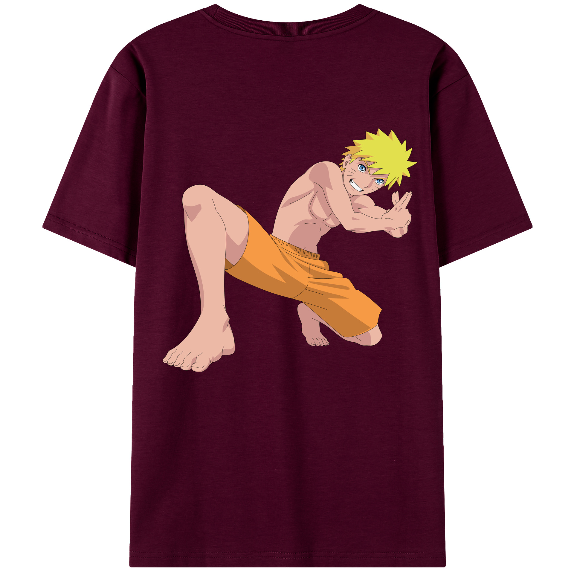 （画像用） NARUTO -ナルト- うずまき ナルト Uzumaki Naruto レディース半袖Tシャツ(バックプリント)